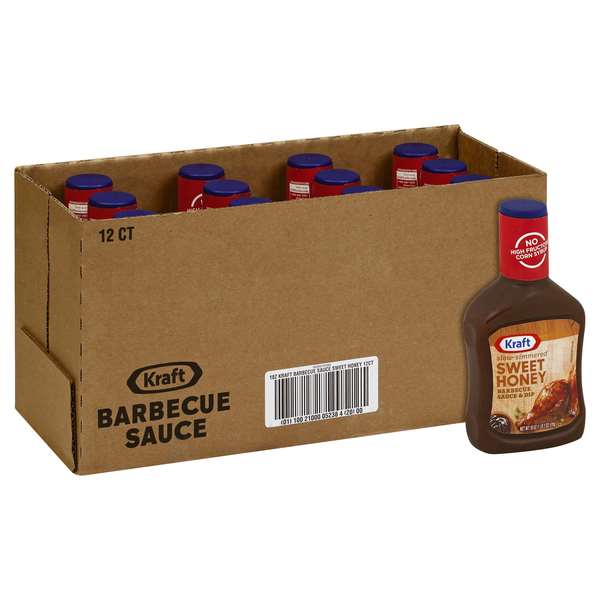 Kraft Kraft Sweet Honey Barbecue Sauce 18 oz. Bottle, PK12 10021000052384